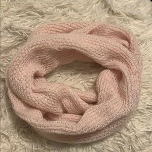 Baby Pink Knit Infinity Scarf